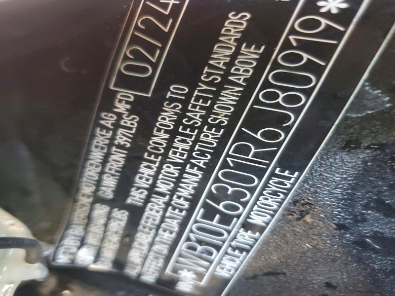 2024 BMW S VIN WB10E6301R6J80919 COPART salvage auction — FRONT END, Tn - Salvage Certificate, sold $9,500 on 2026-07-27 (photo 9)