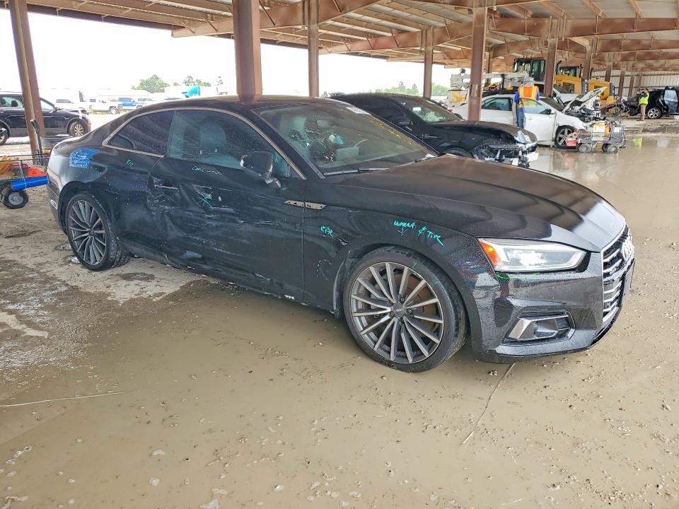 2018 Audi A5 VIN WAURNAF58JA093554 COPART salvage auction — SIDE, Tx - Salvage Vehicle Title, sold $6,000 on 2026-07-17 (photo 4)