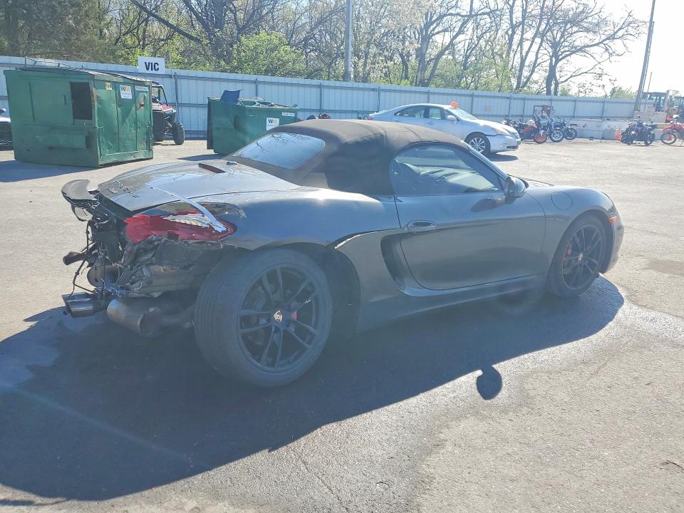 2013 Porsche Boxster VIN WP0CA2A84DS112949 COPART salvage auction — REAR END, Nj - Cert Of Title-Salvage, sold $9,000 on 2026-07-07 (photo 3)