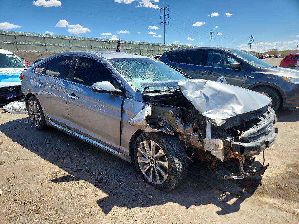2017 Hyundai Sonata VIN 5NPE34AF9HH576448 COPART salvage auction — FRONT END, Nm - Cert Of Title-Salvage, sold $575 on 2026-07-09 (photo 4)