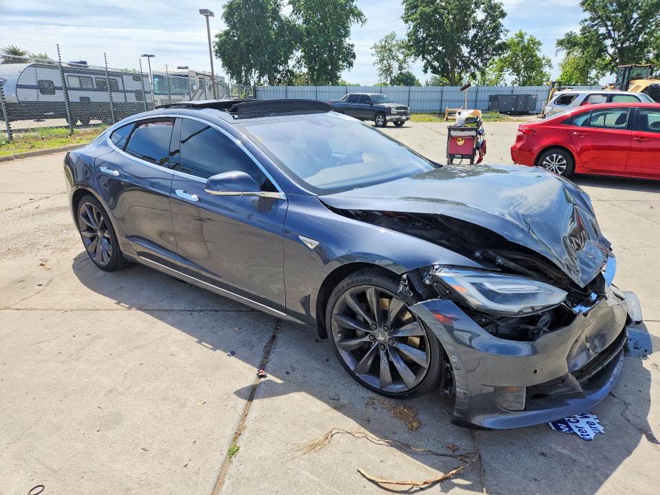 2016 Tesla Model s VIN 5YJSA1E12GF151575 COPART salvage auction — FRONT END, Ca - Salvage Certificate, sold $1,750 on 2026-07-27 (photo 4)