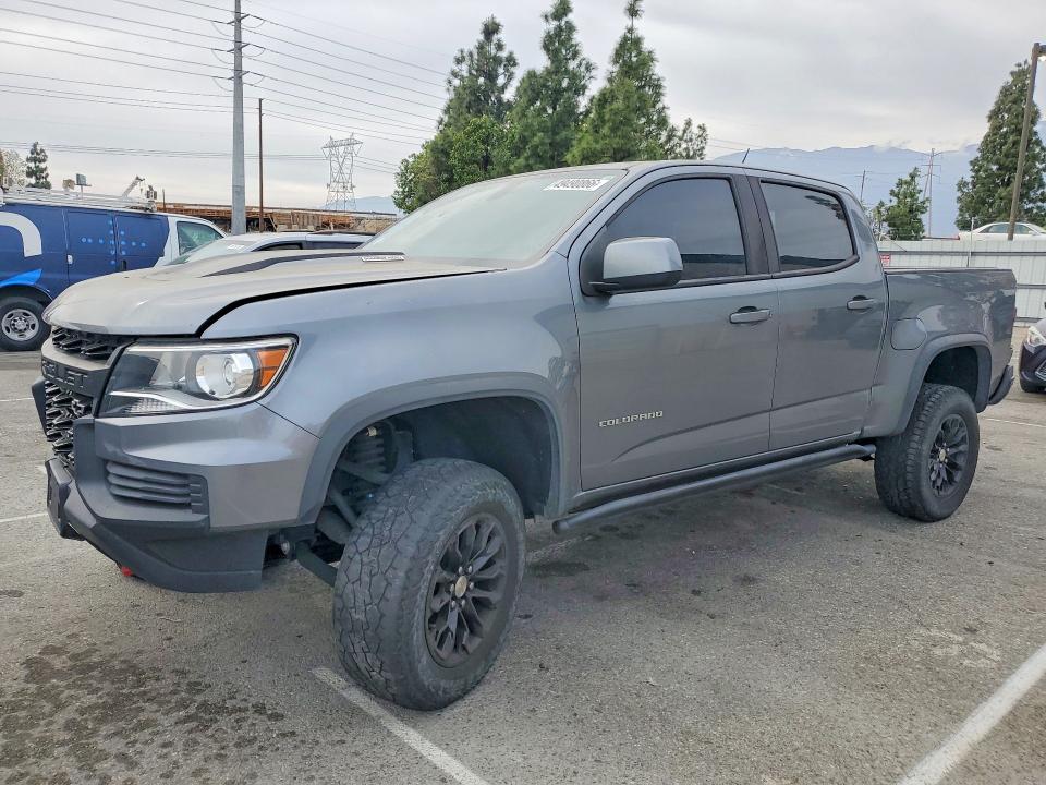 2021 Chevrolet Colorado VIN 1GCPTEE18M1130810 COPART salvage auction — FRONT END, Ca - Salvage Certificate, sold $10,100 on 2026-07-28 (photo 1)