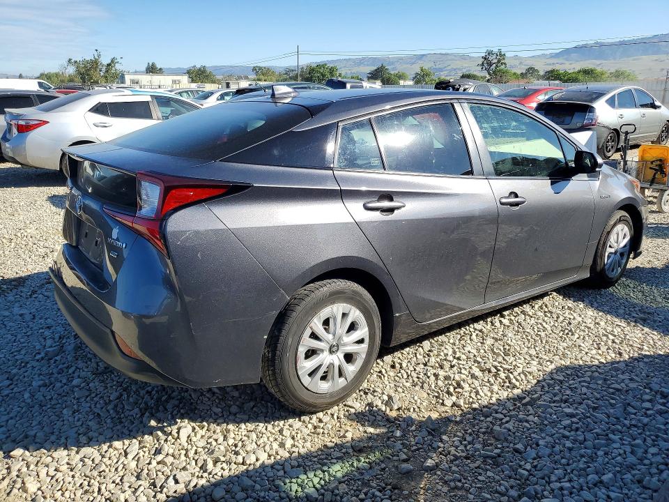 2022 Toyota Prius VIN JTDKAMFU4N3167703 COPART salvage auction — REAR END, Ca - Salvage Certificate, sold $60 on 2026-07-28 (photo 3)