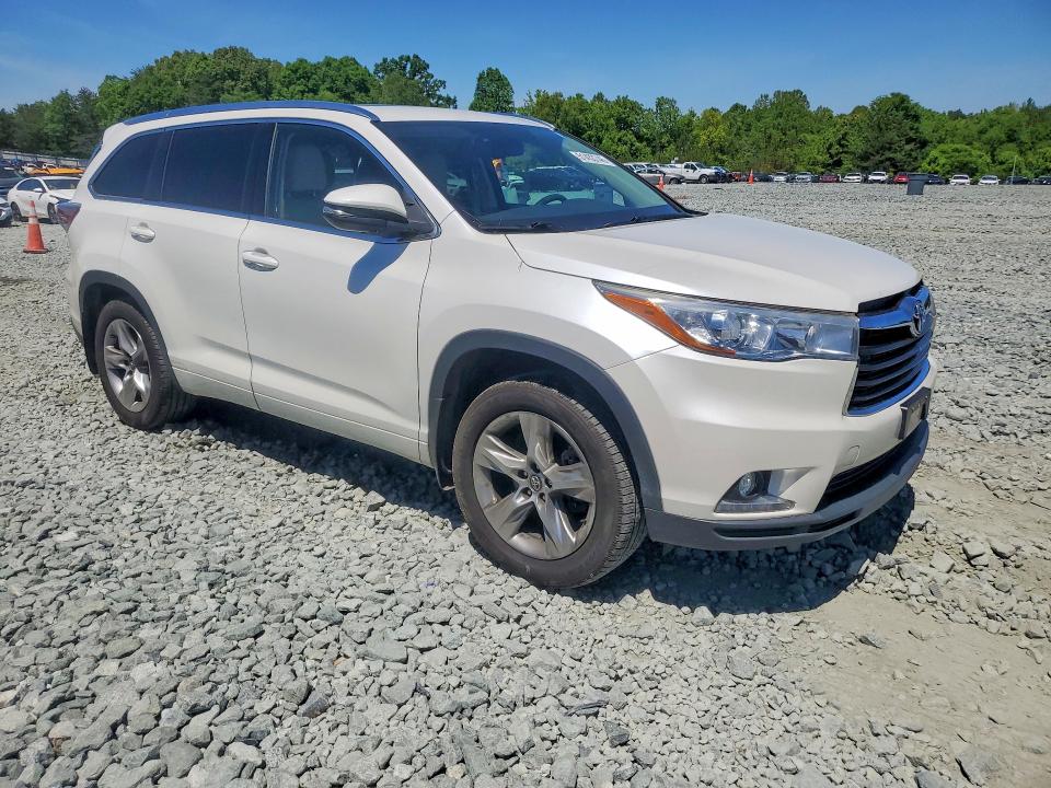 2016 Toyota Highlander VIN 5TDDKRFH4GS262897 COPART salvage auction — REAR END, Nc - Salvage Certificate Of Title, sold $10,200 on 2026-07-15 (photo 4)