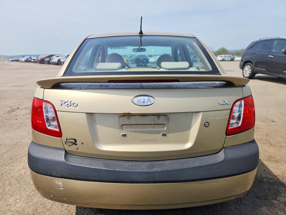 2008 Kia Rio VIN KNADE123286397488 COPART salvage auction — FRONT END, PA - CERTIFICATE OF SALVAGE, sold $175 on 2026-07-10 (photo 6)