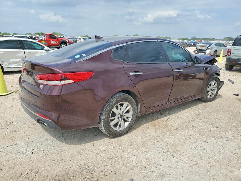 2017 Kia Optima VIN 5XXGT4L39HG166529 COPART salvage auction — FRONT END, Tx - Salvage Vehicle Title, sold $850 on 2026-07-02 (photo 3)
