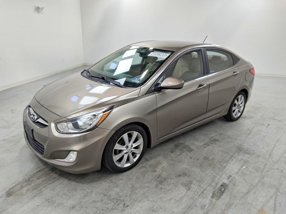 2012 Hyundai Accent VIN KMHCU4AE3CU084505 COPART salvage auction — FRONT END, Nj - Certificate Of Title, sold $475 on 2026-07-14 (photo 1)