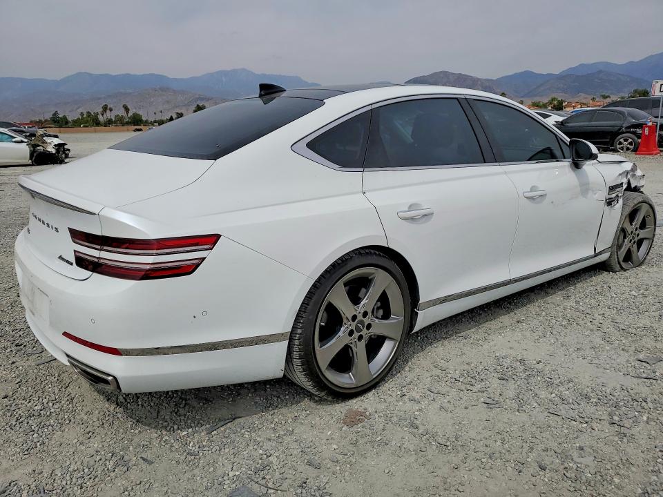 2021 Genesis G80 VIN KMTGC4SDXMU047775 COPART salvage auction — FRONT END, Ca - Salvage Certificate, sold $10,000 on 2026-07-08 (photo 3)