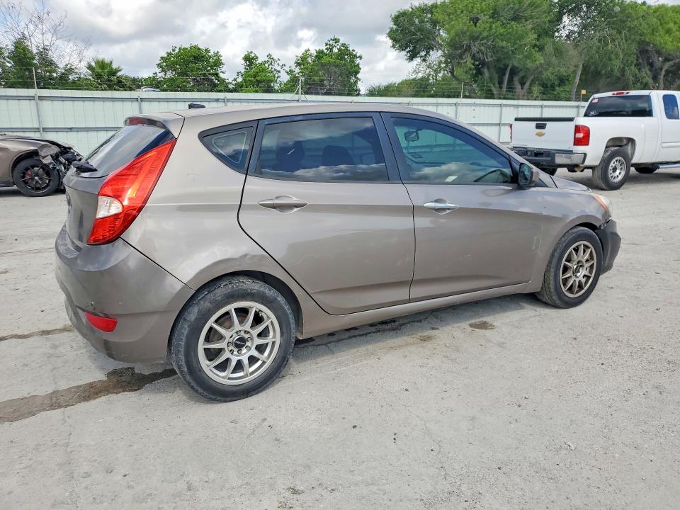 2013 Hyundai Accent VIN KMHCT5AE3DU138721 COPART salvage auction — FRONT END, TX - CERTIFICATE OF TITLE, sold $850 on 2026-07-28 (photo 3)