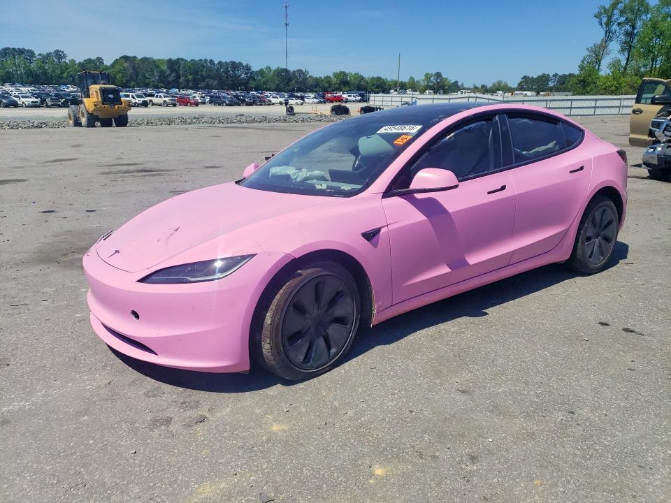 2024 Tesla Model 3 VIN 5YJ3E1EB3RF811031 COPART salvage auction — FRONT END, Nc - Salvage Certificate Of Title, sold $425 on 2026-07-30 (photo 1)