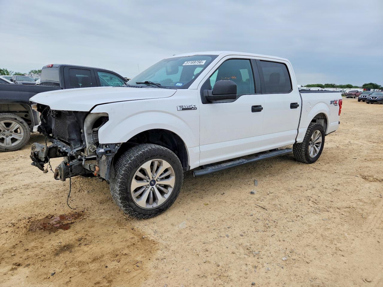2018 Ford F-150 Lightning VIN 1FTEW1E52JKE22615 COPART salvage auction — Front End, TX - CERTIFICATE OF TITLE, sold $7,000 on 2026-07-09 (photo 1)