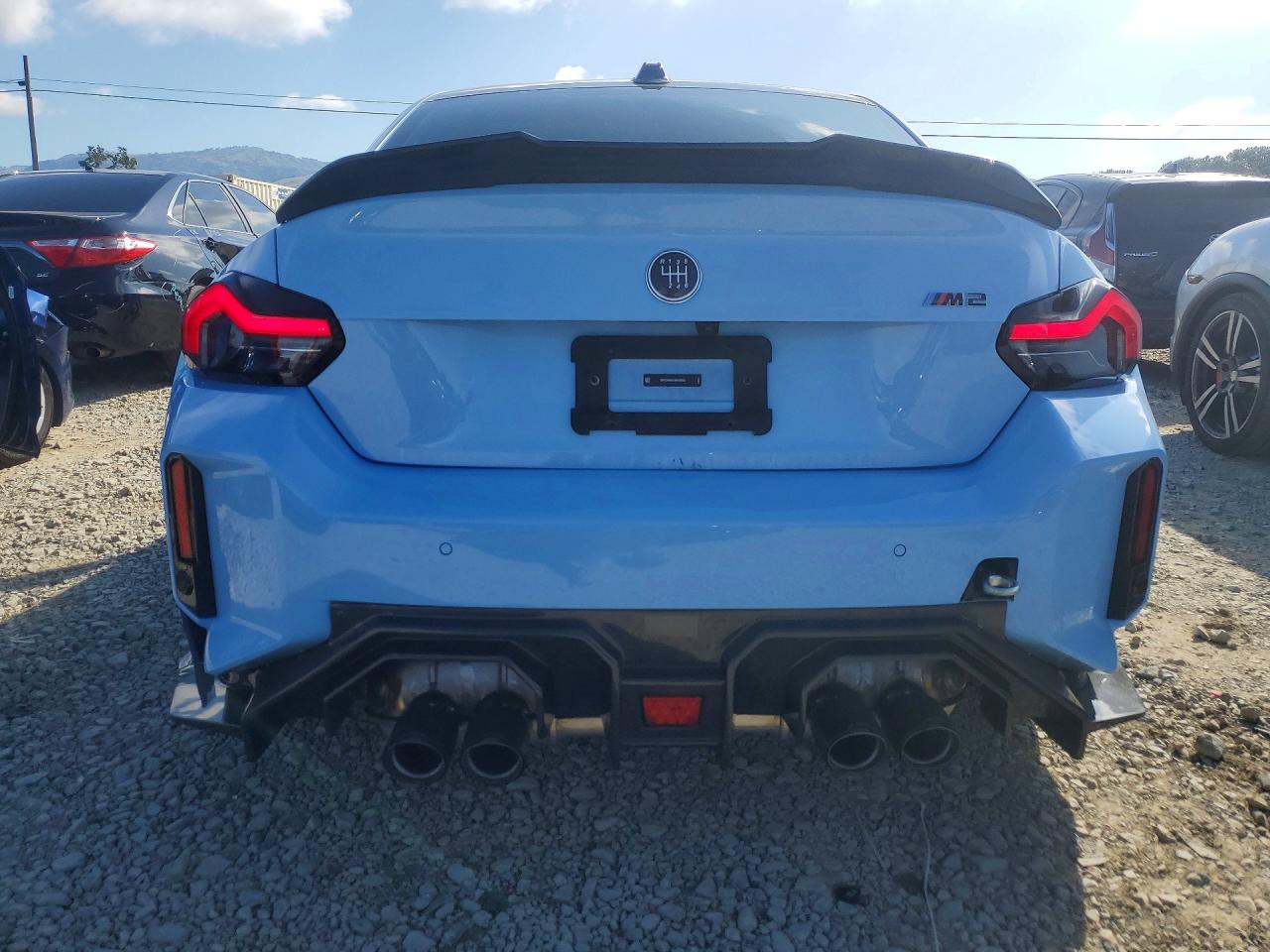 2025 BMW M2 VIN 3MF23DM01S8F08582 COPART salvage auction — Undercarriage, CA - SALVAGE CERTIFICATE, sold $37,500 on 2026-06-02 (photo 6)