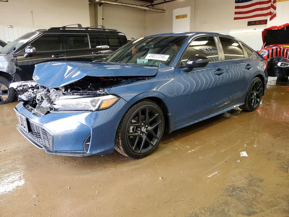 2025 Honda Civic VIN 2HGFE2F56SH506281 COPART salvage auction — FRONT END, Il - Salvage Certificate, sold $7,900 on 2026-07-28 (photo 1)