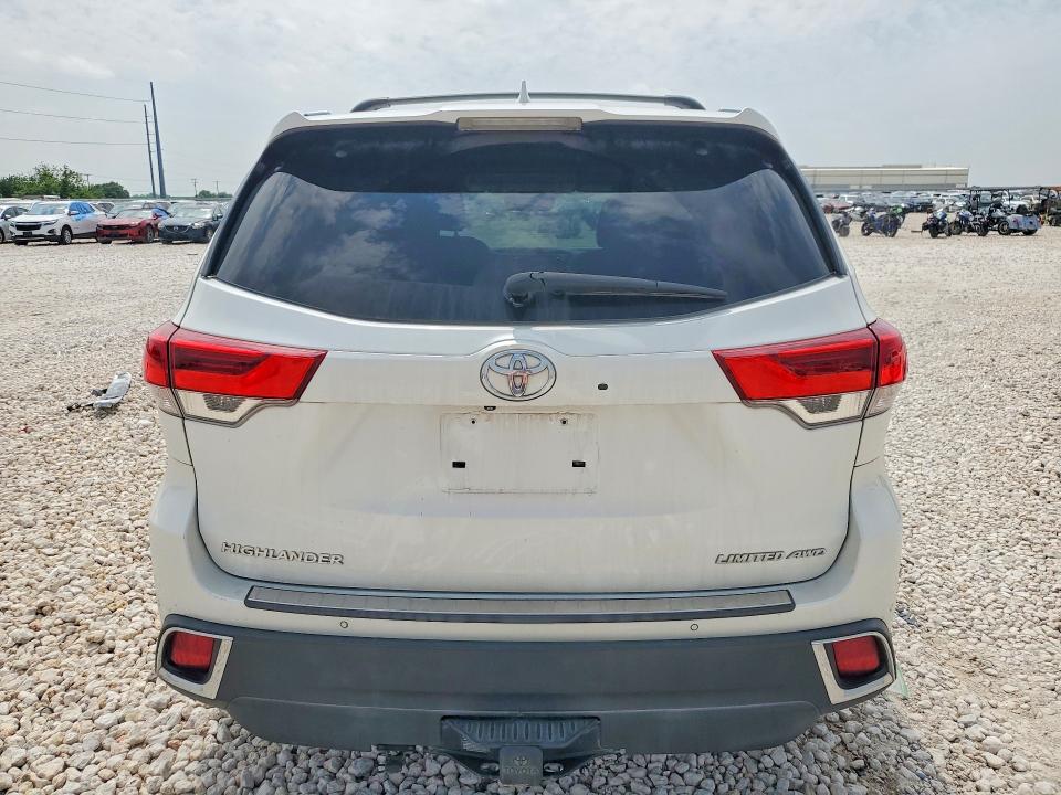 2019 Toyota Highlander VIN 5TDDZRFH2KS950689 COPART salvage auction — FRONT END, Tx - Salvage Vehicle Title, sold $2,100 on 2026-07-30 (photo 6)