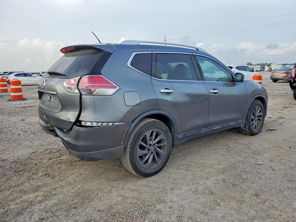 2016 Nissan Rogue VIN 5N1AT2MT7GC761382 COPART salvage auction — REAR END, TX - SALVAGE VEHICLE TITLE, sold $2,050 on 2026-07-02 (photo 3)