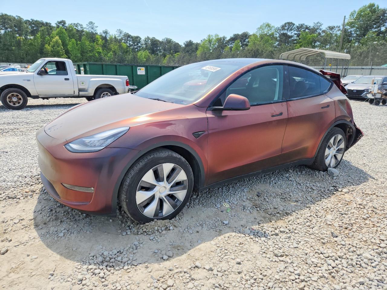2023 Tesla Model Y VIN 7SAYGDEE8PA026125 COPART salvage auction — Rear End, GA - CERT OF TITLE-SALVAGE, sold $8,000 on 2026-06-30 (photo 1)