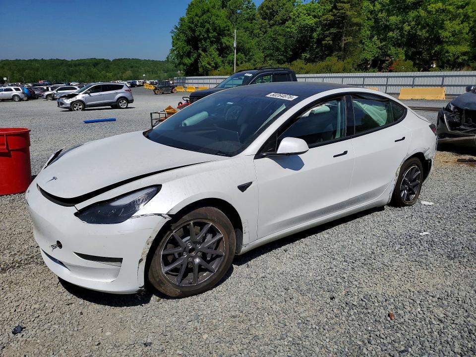 2021 Tesla Model 3 VIN 5YJ3E1EA9MF093971 COPART salvage auction — FRONT END, Ca - Salvage Certificate, sold $4,550 on 2026-07-16 (photo 1)