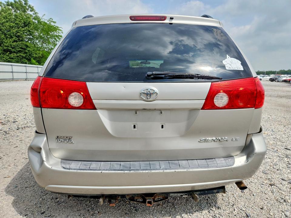 2008 Toyota Sienna VIN 5TDZK23C78S212518 COPART salvage auction — REAR END, Ar - Cert Of Title-Salvage, sold $825 on 2026-07-08 (photo 6)