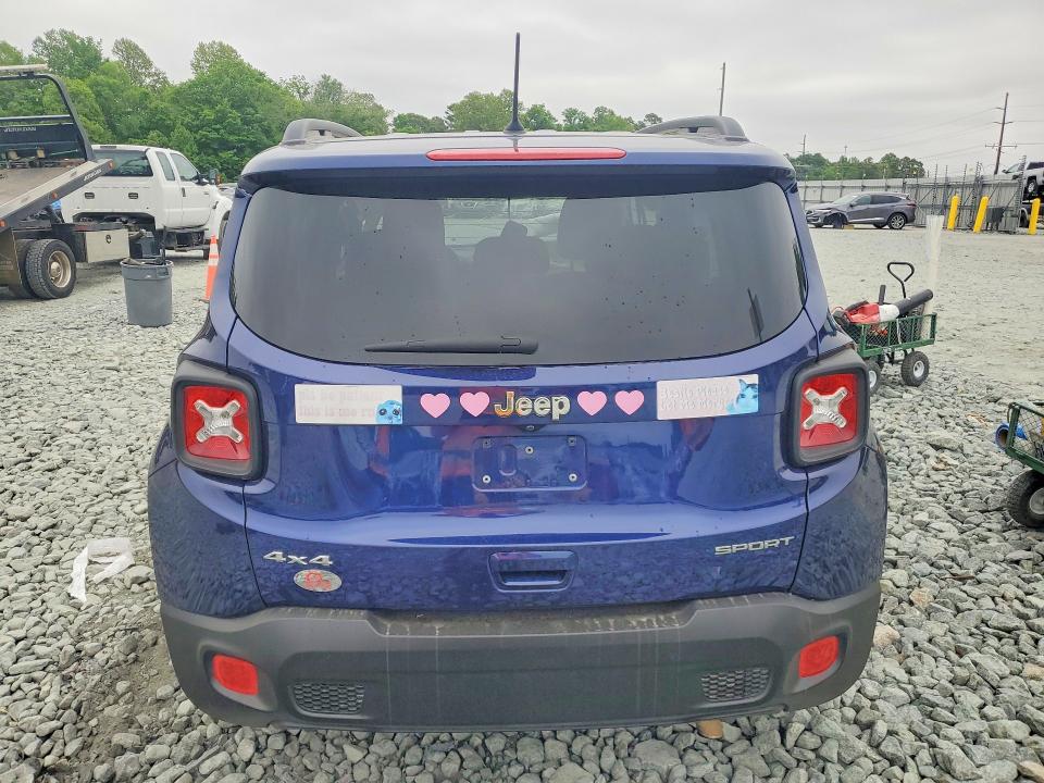 2018 Jeep Renegade VIN ZACCJBAB8JPH49338 COPART salvage auction — FRONT END, Nc - Salvage Certificate Of Title, sold $525 on 2026-08-12 (photo 6)