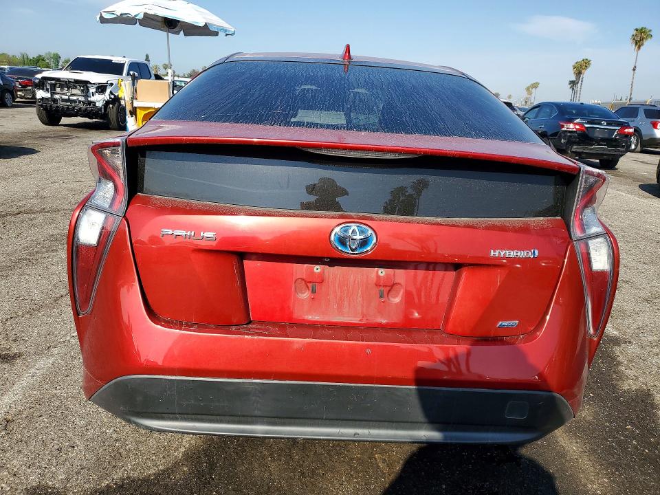2016 Toyota Prius VIN JTDKARFU5G3513676 COPART salvage auction — VANDALISM, Ca - Salvage Certificate, sold $1,950 on 2026-07-14 (photo 6)