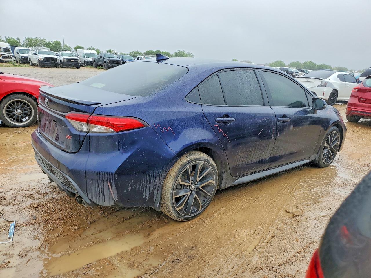 2020 Toyota Corolla VIN JTDS4RCE3LJ038166 COPART salvage auction — Side, TX - SALVAGE VEHICLE TITLE, sold $6,800 on 2026-07-02 (photo 3)