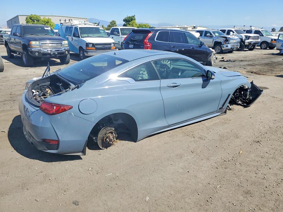 2022 Infiniti Q60 VIN JN1FV7LK9NM660722 COPART salvage auction — VANDALISM, Ca - Salvage Certificate, sold $5,200 on 2026-07-06 (photo 3)