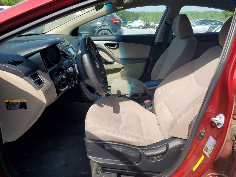 2014 Hyundai Elantra VIN 5NPDH4AE2EH532310 COPART salvage auction — FRONT END, Nc - Salvage Certificate Of Title, sold $1,650 on 2026-07-02 (photo 7)