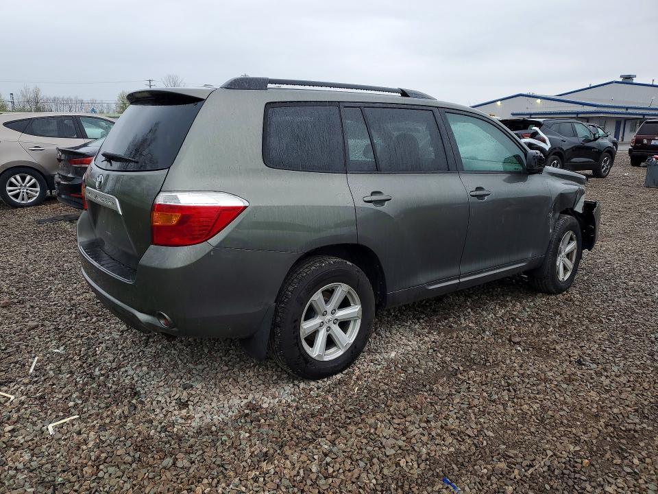 2010 Toyota Highlander VIN 5TDJK3EH6AS022680 COPART salvage auction — FRONT END, NY - MV-907A SALVAGE CERTIFICATE, sold $3,350 on 2026-07-15 (photo 3)