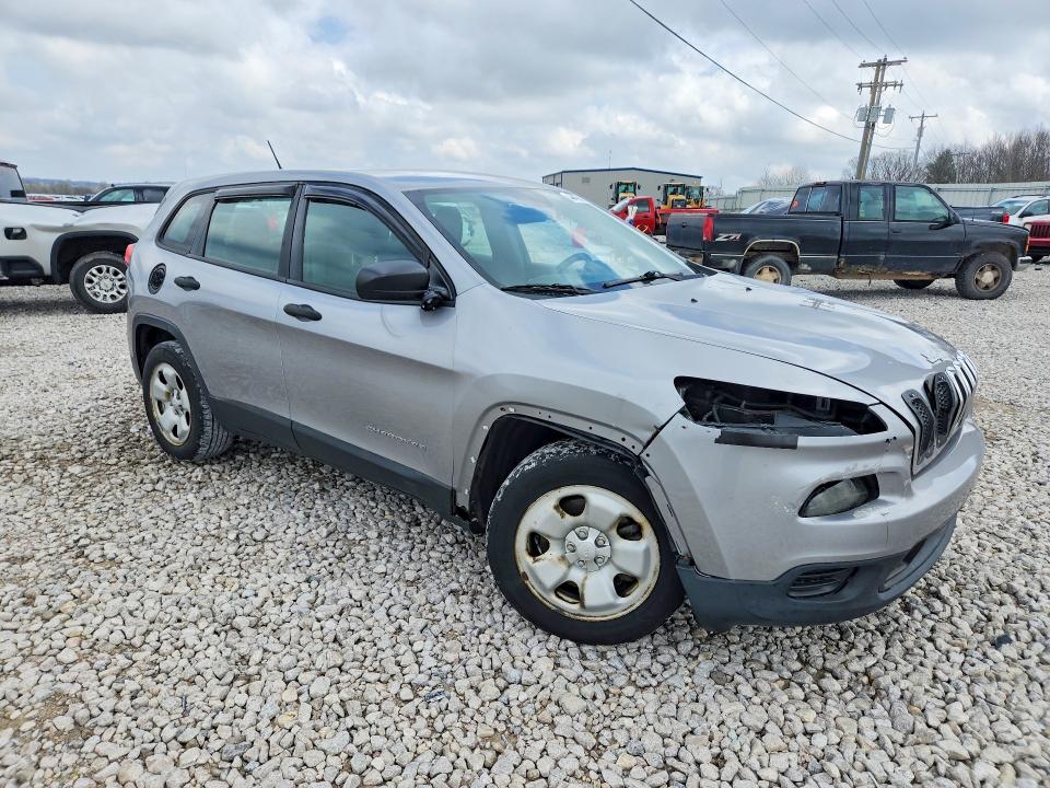 2014 Jeep Cherokee VIN 1C4PJLAB2EW189087 COPART salvage auction — FRONT END, Mi - Cert Of Title-Salvage Vehicle, sold $625 on 2026-07-02 (photo 4)