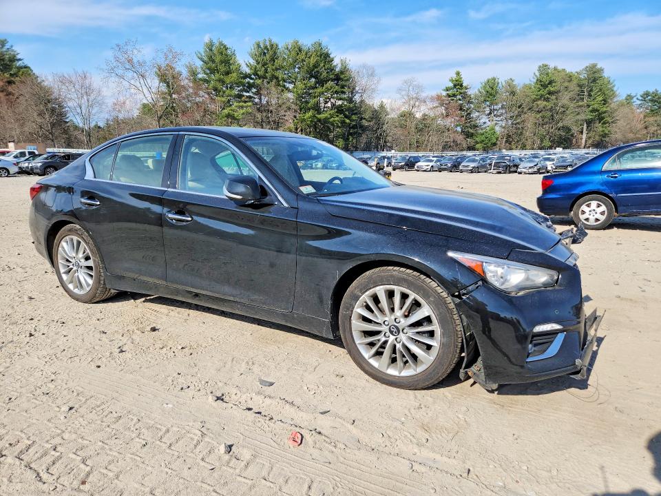 2021 Infiniti Q50 VIN JN1EV7BR1MM754831 COPART salvage auction — FRONT END, Ma - Cert Of Title-Salvage, sold $3,600 on 2026-08-24 (photo 4)