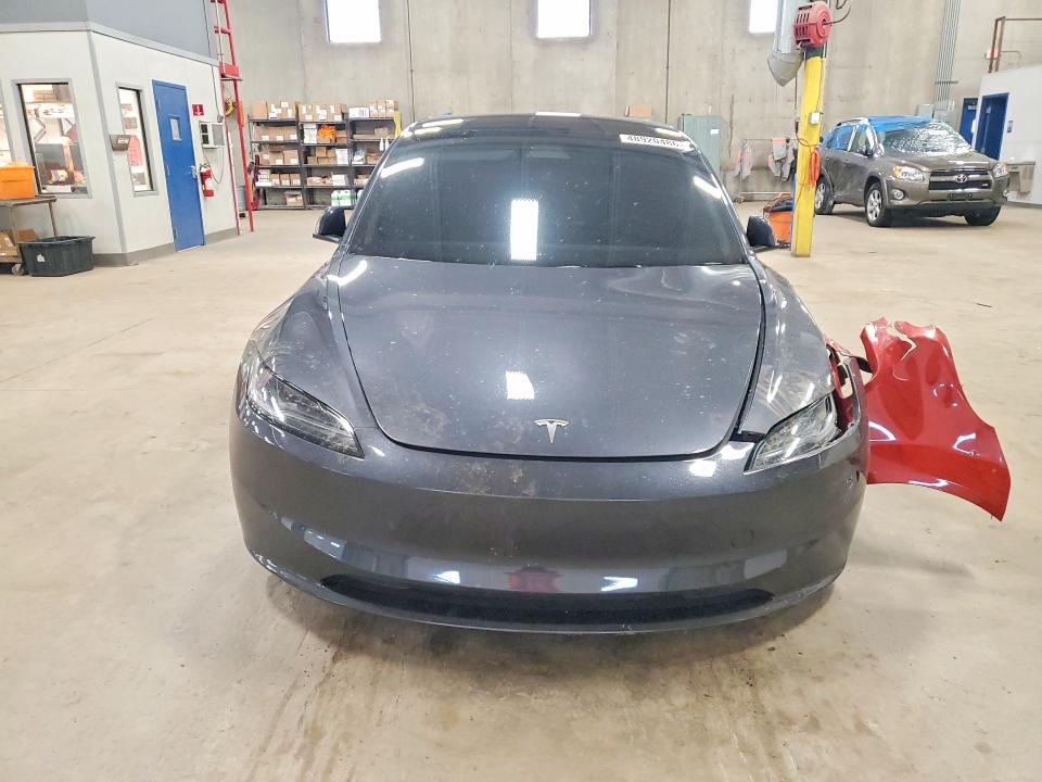 2025 Tesla Model 3 VIN 5YJ3E1EA9SF038983 COPART salvage auction — FRONT END, Mn - Cert Of Title-Salvage, sold $13,500 on 2026-07-16 (photo 5)