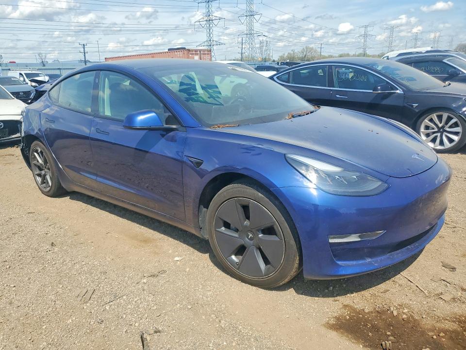 2021 Tesla Model 3 VIN 5YJ3E1EB1MF961776 COPART salvage auction — REAR END, Il - Salvage Certificate, sold $6,100 on 2026-07-21 (photo 4)