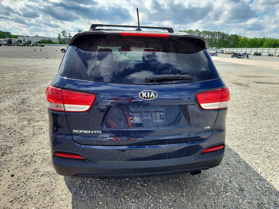 2016 Kia Sorento VIN 5XYPG4A54GG142559 COPART salvage auction — VANDALISM, Nc - Salvage Certificate Of Title, sold $225 on 2026-07-27 (photo 6)