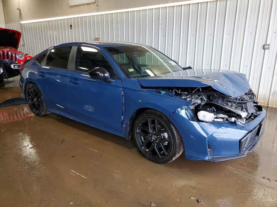 2025 Honda Civic VIN 2HGFE2F56SH506281 COPART salvage auction — FRONT END, Il - Salvage Certificate, sold $7,900 on 2026-07-28 (photo 4)