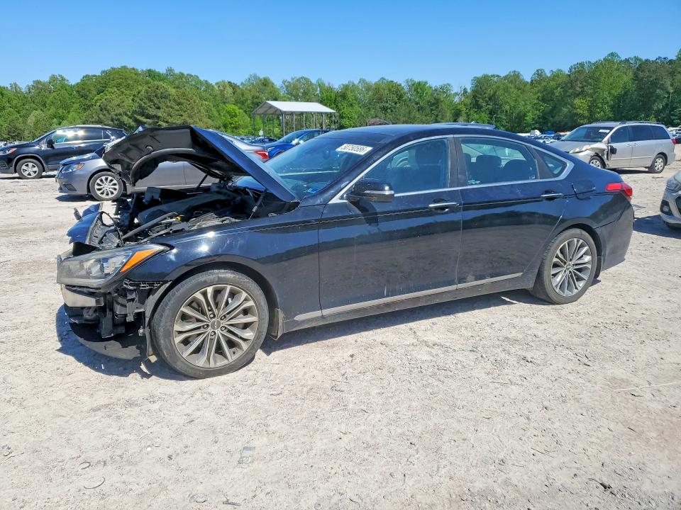2015 Hyundai Genesis VIN KMHGN4JE4FU070163 COPART salvage auction — FRONT END, Va - Certificate Of Title, sold $1,400 on 2026-07-13 (photo 1)