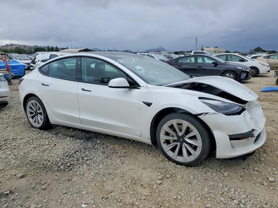 2021 Tesla Model 3 VIN 5YJ3E1EA4MF998439 COPART salvage auction — FRONT END, CA, sold $4,200 on 2026-07-14 (photo 4)