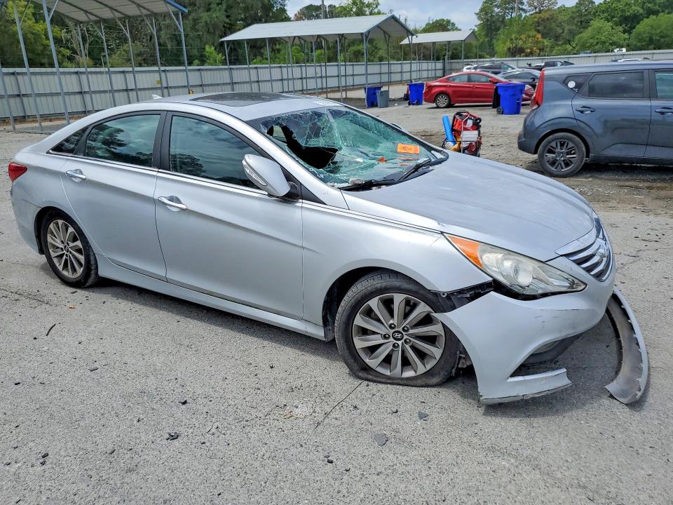 2014 Hyundai Sonata VIN 5NPEC4AC2EH882196 COPART salvage auction — FRONT END, Ga - Cert Of Title-Salvage, sold $750 on 2026-07-13 (photo 4)