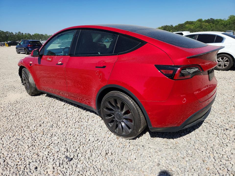 2021 Tesla Model y VIN 5YJYGDEF5MF305696 COPART salvage auction — FRONT END, Ga - Cert Of Title-Salvage, sold $8,400 on 2026-07-09 (photo 2)
