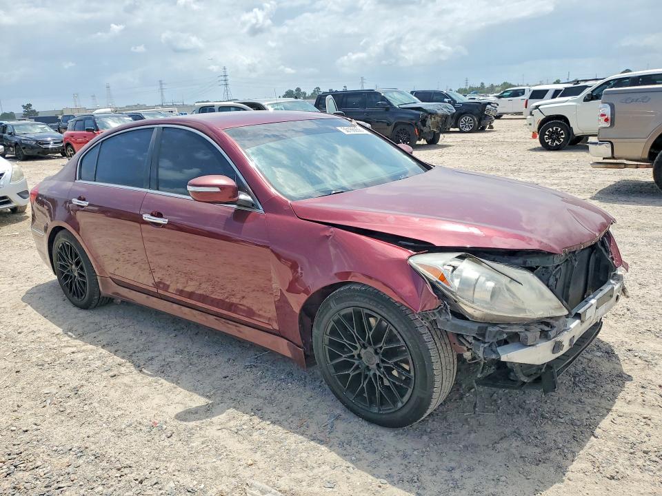 2013 Hyundai Genesis VIN KMHGC4DD4DU227440 COPART salvage auction — FRONT END, Tx - Salvage Vehicle Title, sold $425 on 2026-07-28 (photo 4)