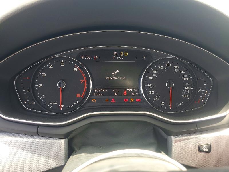 2018 Audi A4 VIN WAUENAF49JA120461 COPART salvage auction — FRONT END, Ca - Salvage Certificate, sold $1,700 on 2026-07-09 (photo 9)