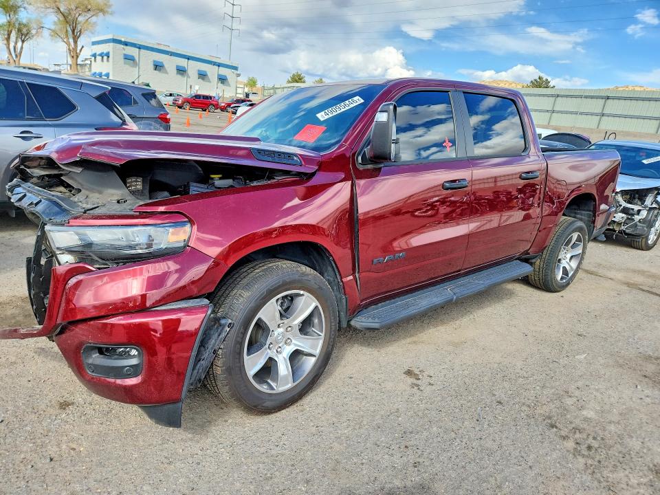 2025 Ram 1500 VIN 1C6SRFGP8SN595133 COPART salvage auction — FRONT END, Nm - Cert Of Title-Salvage, sold $6,700 on 2026-08-24 (photo 1)