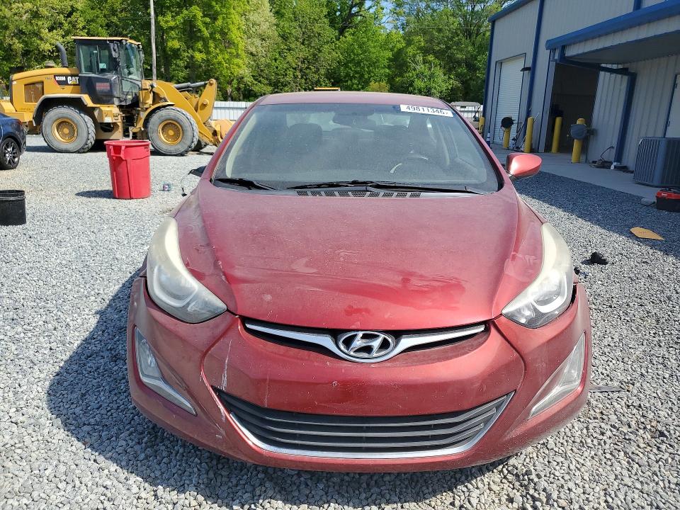 2014 Hyundai Elantra VIN 5NPDH4AE2EH532310 COPART salvage auction — FRONT END, Nc - Salvage Certificate Of Title, sold $1,650 on 2026-07-02 (photo 5)