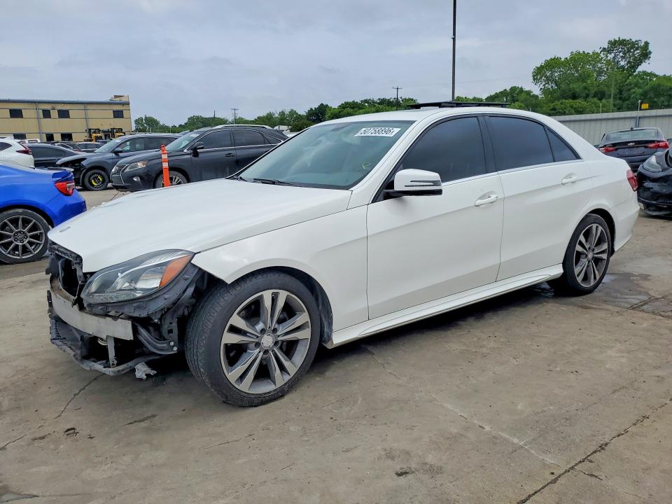 2014 Mercedes-benz E-klasse VIN WDDHF5KB4EB004602 COPART salvage auction — FRONT END, Tx - Salvage Vehicle Title, sold $1,700 on 2026-07-02 (photo 1)