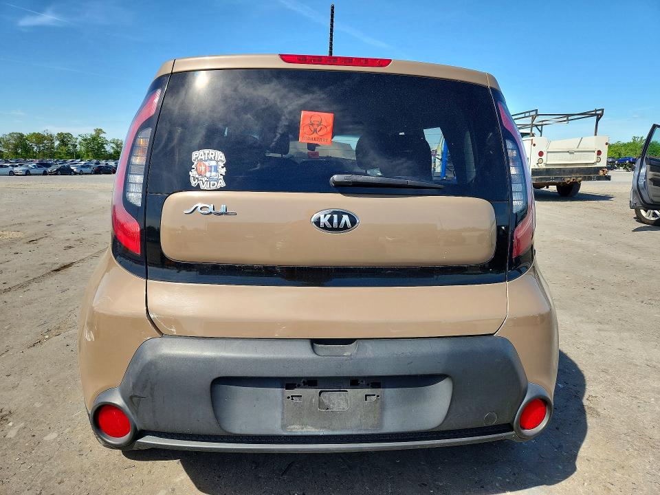 2014 Kia Soul VIN KNDJP3A50E7037673 COPART salvage auction — FRONT END, Id - Salvage Certificate Of Title, sold $300 on 2026-07-15 (photo 6)