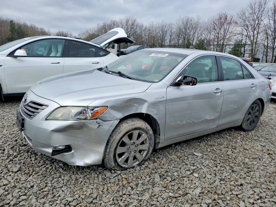 2007 Toyota Camry hybrid VIN JTNBB46K373017477 COPART salvage auction — FRONT END, Ma - Cert Of Title-Reconstrctd Coll, sold $450 on 2026-07-15 (photo 1)