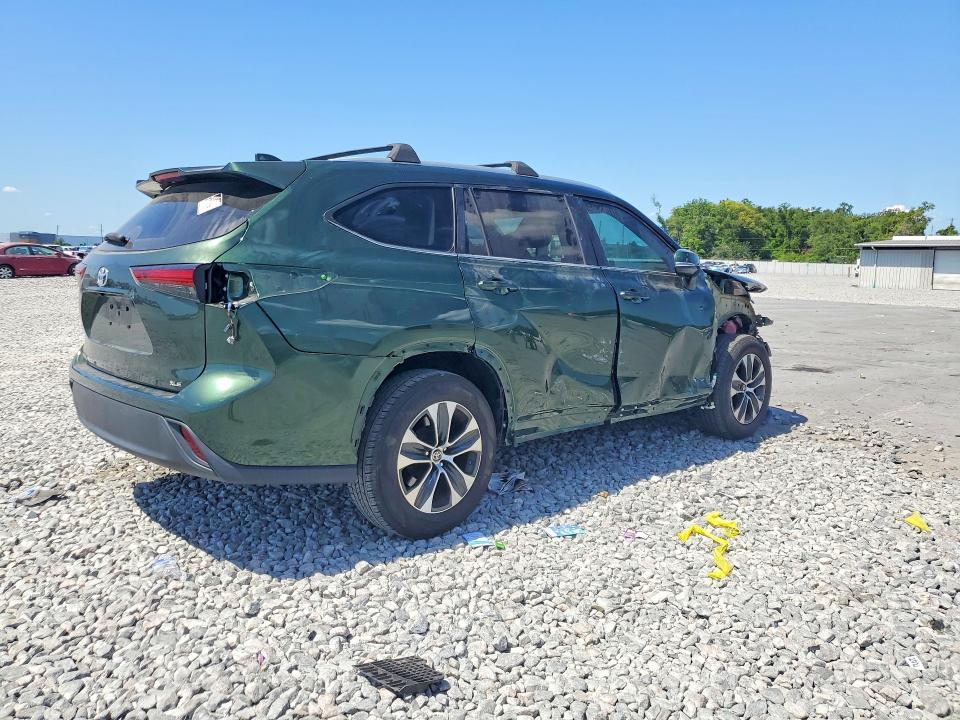 2023 Toyota Highlander VIN 5TDKDRAH5PS512611 COPART salvage auction — FRONT END, Salvage Title, sold $12,200 on 2026-07-22 (photo 3)