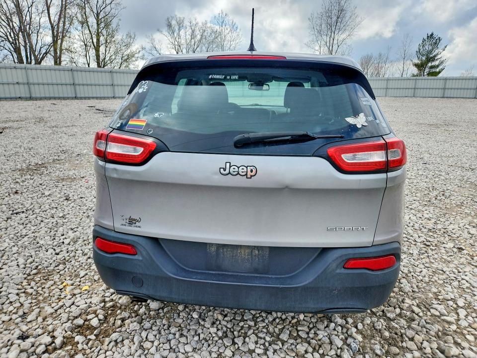 2014 Jeep Cherokee VIN 1C4PJLAB2EW189087 COPART salvage auction — FRONT END, Mi - Cert Of Title-Salvage Vehicle, sold $625 on 2026-07-02 (photo 6)