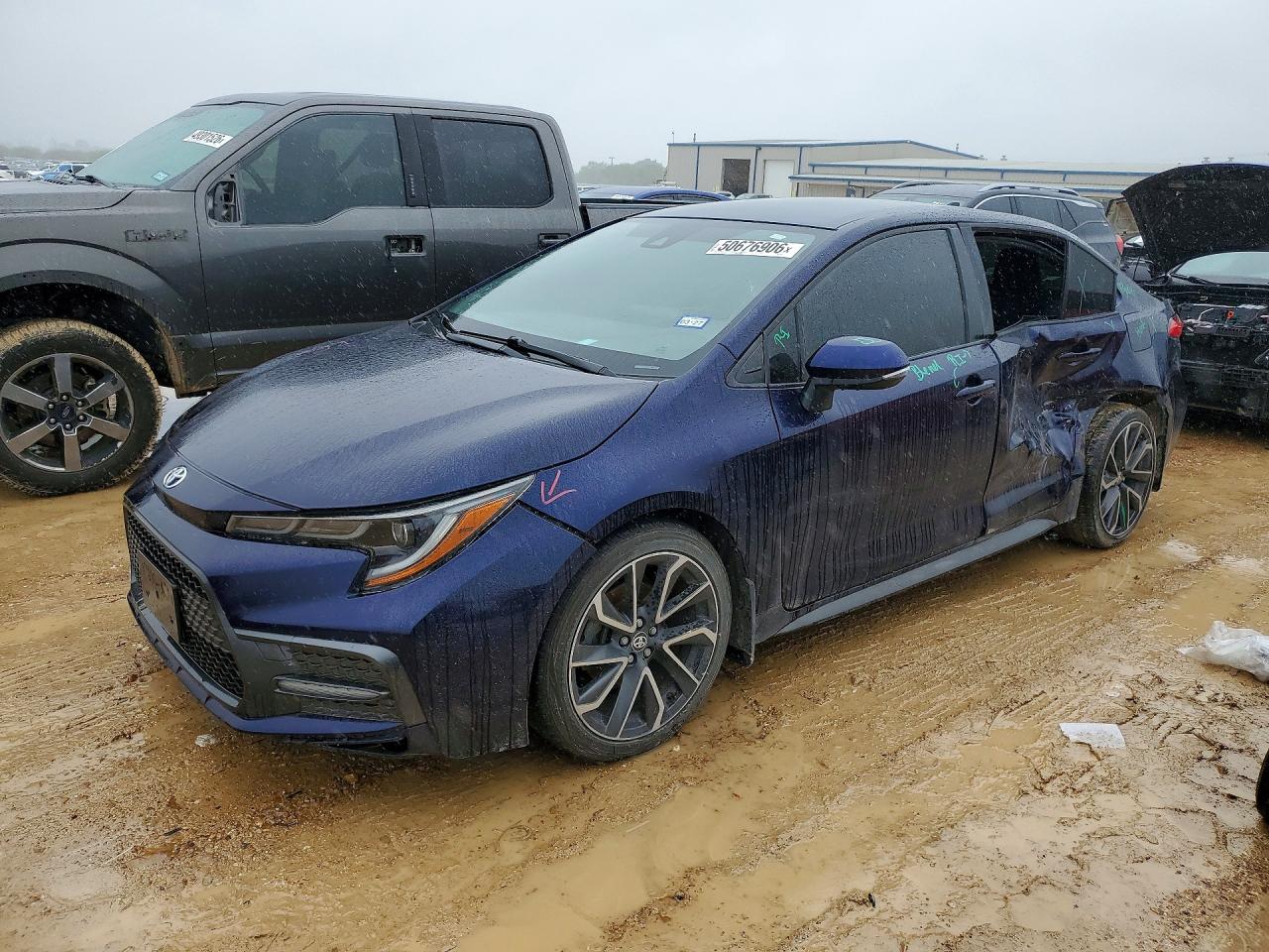 2020 Toyota Corolla VIN JTDS4RCE3LJ038166 COPART salvage auction — Side, TX - SALVAGE VEHICLE TITLE, sold $6,800 on 2026-07-02 (photo 1)