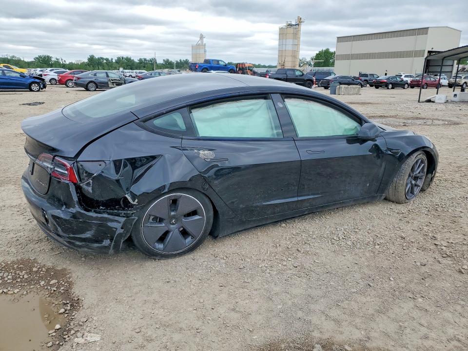 2022 Tesla Model 3 VIN 5YJ3E1EB2NF203544 COPART salvage auction — SIDE, Ks - Cert Of Title-Salvage, sold $6,000 on 2026-07-09 (photo 3)