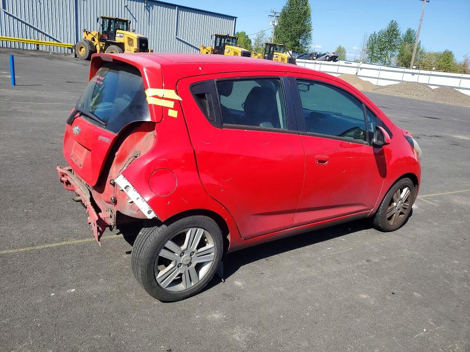 2013 Chevrolet Spark VIN KL8CB6S90DC538023 COPART salvage auction — REAR END, Or - Salvage Title Certificate, sold $650 on 2026-07-08 (photo 3)